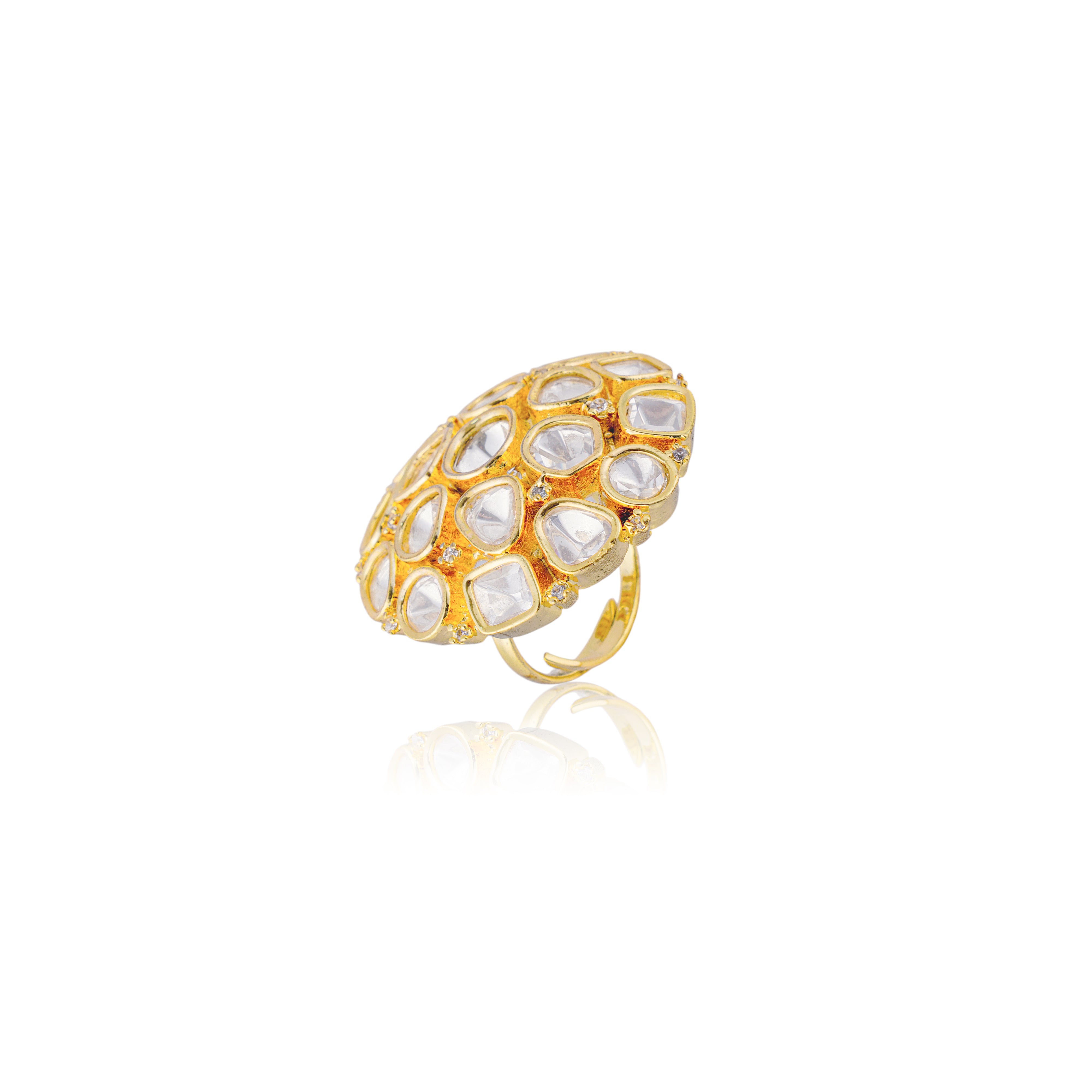 Kundan Cocktail Ring