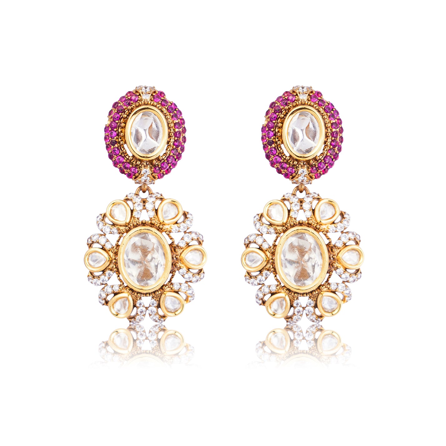 Zareen Kundan Drop Earrings
