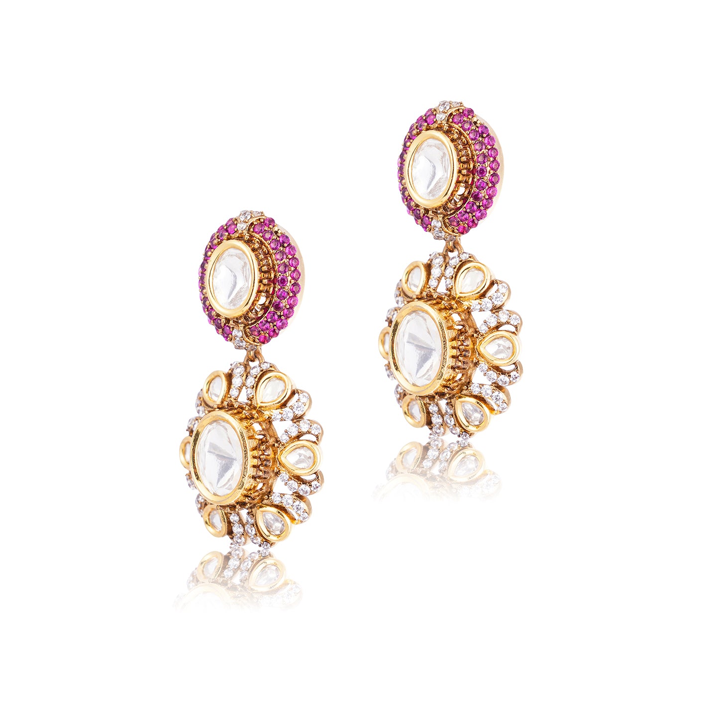 Zareen Kundan Drop Earrings