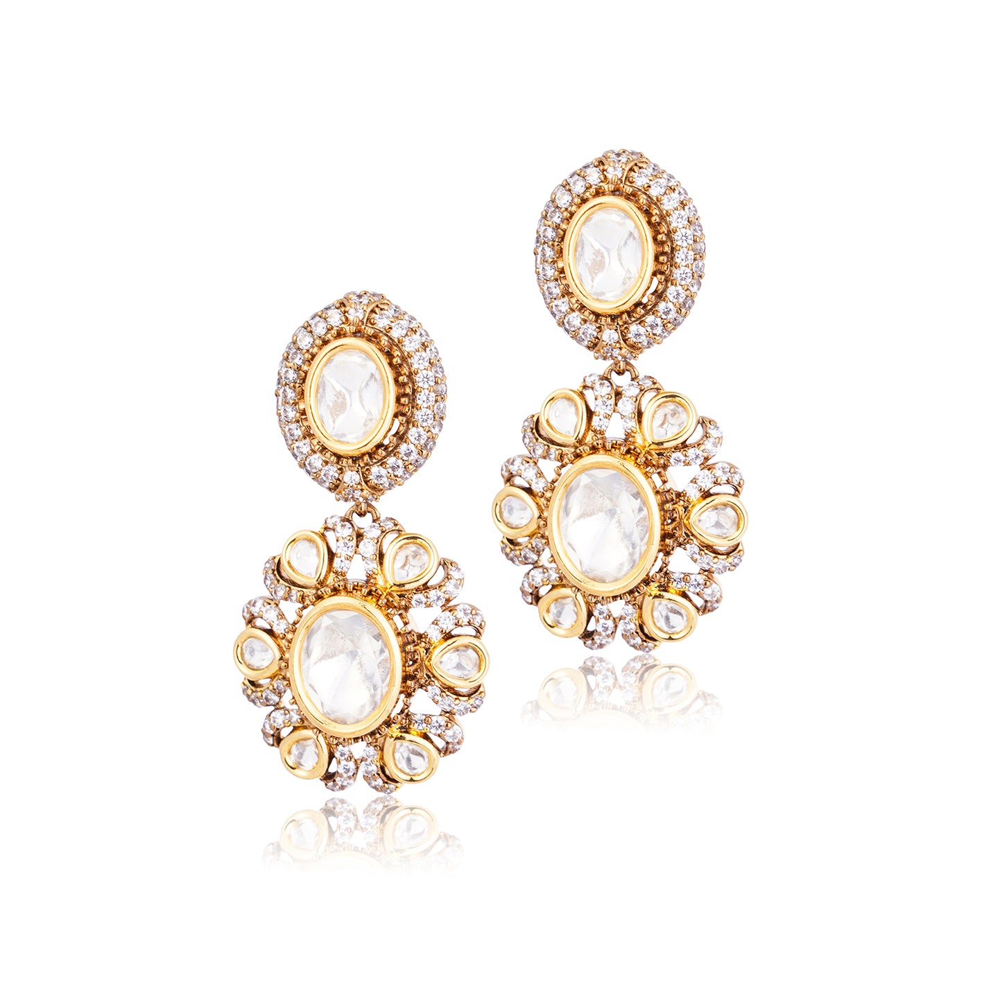 Zareen Kundan Drop Earrings