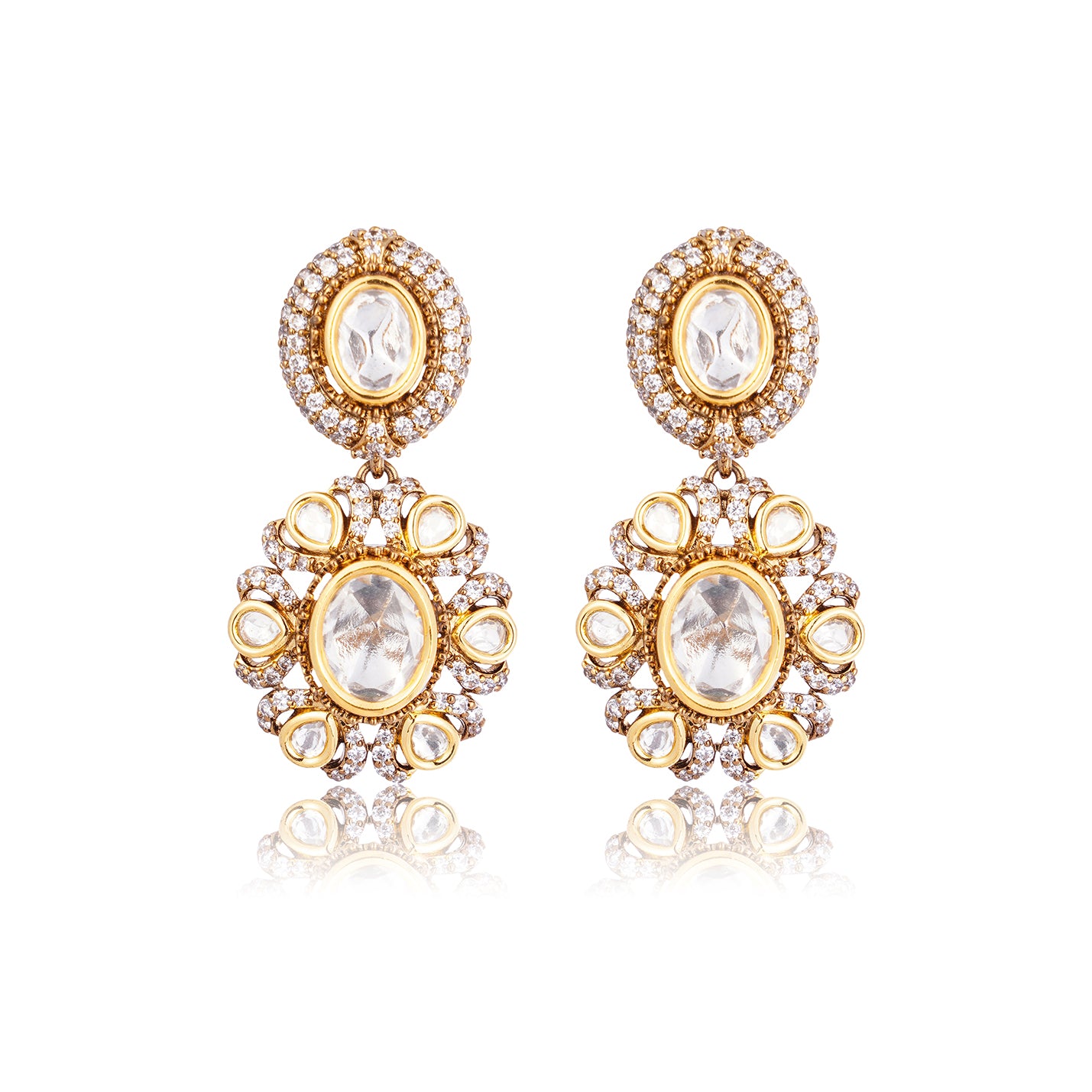 Zareen Kundan Drop Earrings