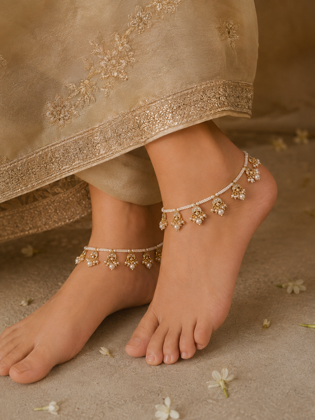 Moti Jhumki Anklet