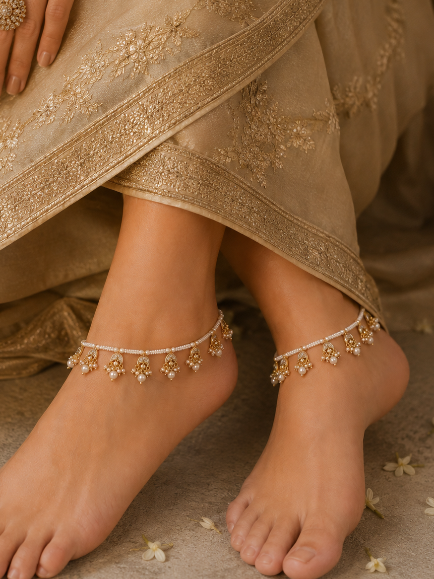 Moti Jhumki Anklet